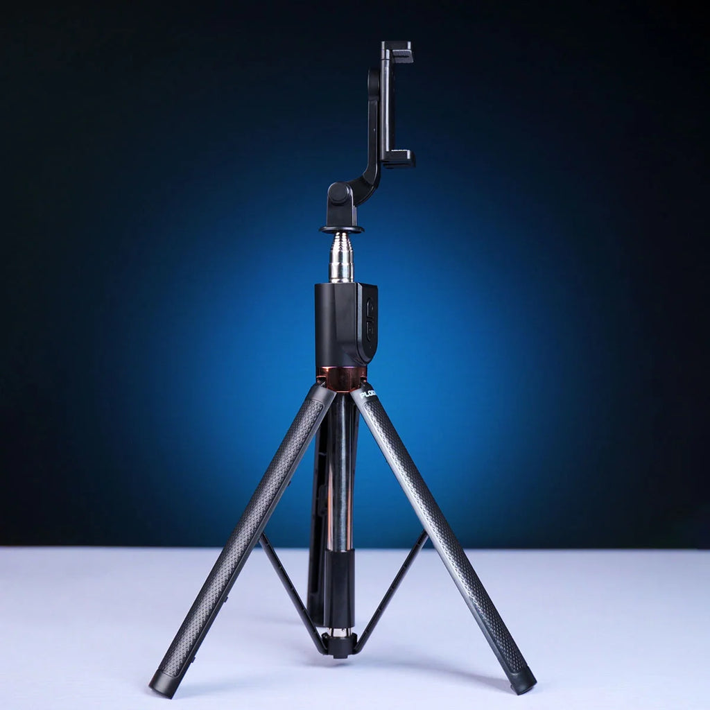 Plokama 4-in-1 Bluetooth Selfie Stick Tripod with LED Light |360° Rotation