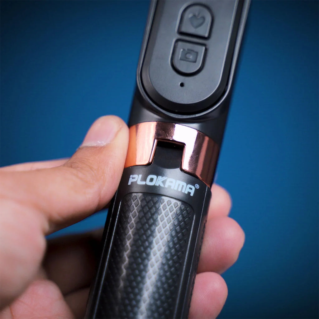 Plokama 4-in-1 Bluetooth Selfie Stick Tripod with LED Light |360° Rotation