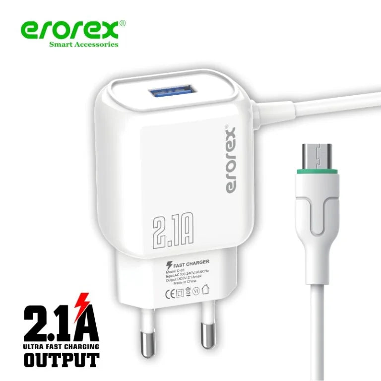 Errorex C-01 USB Travel Charger | Fast & Safe Charging