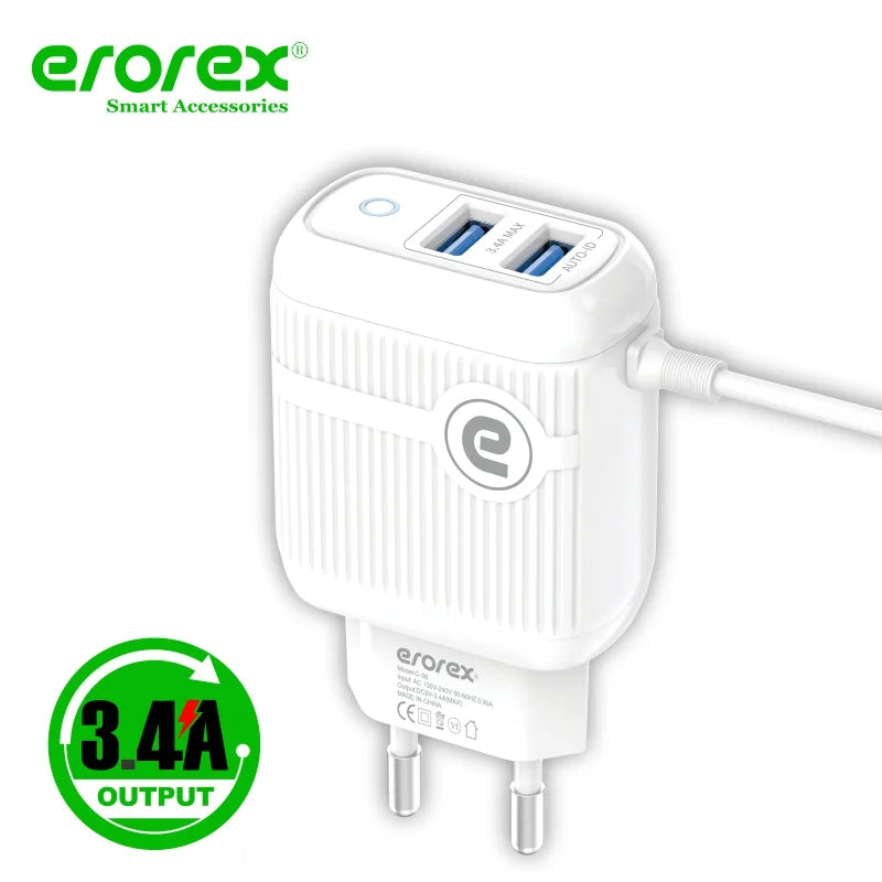 Errorex C-06 USB Wall Charger | Fast & Safe Charging