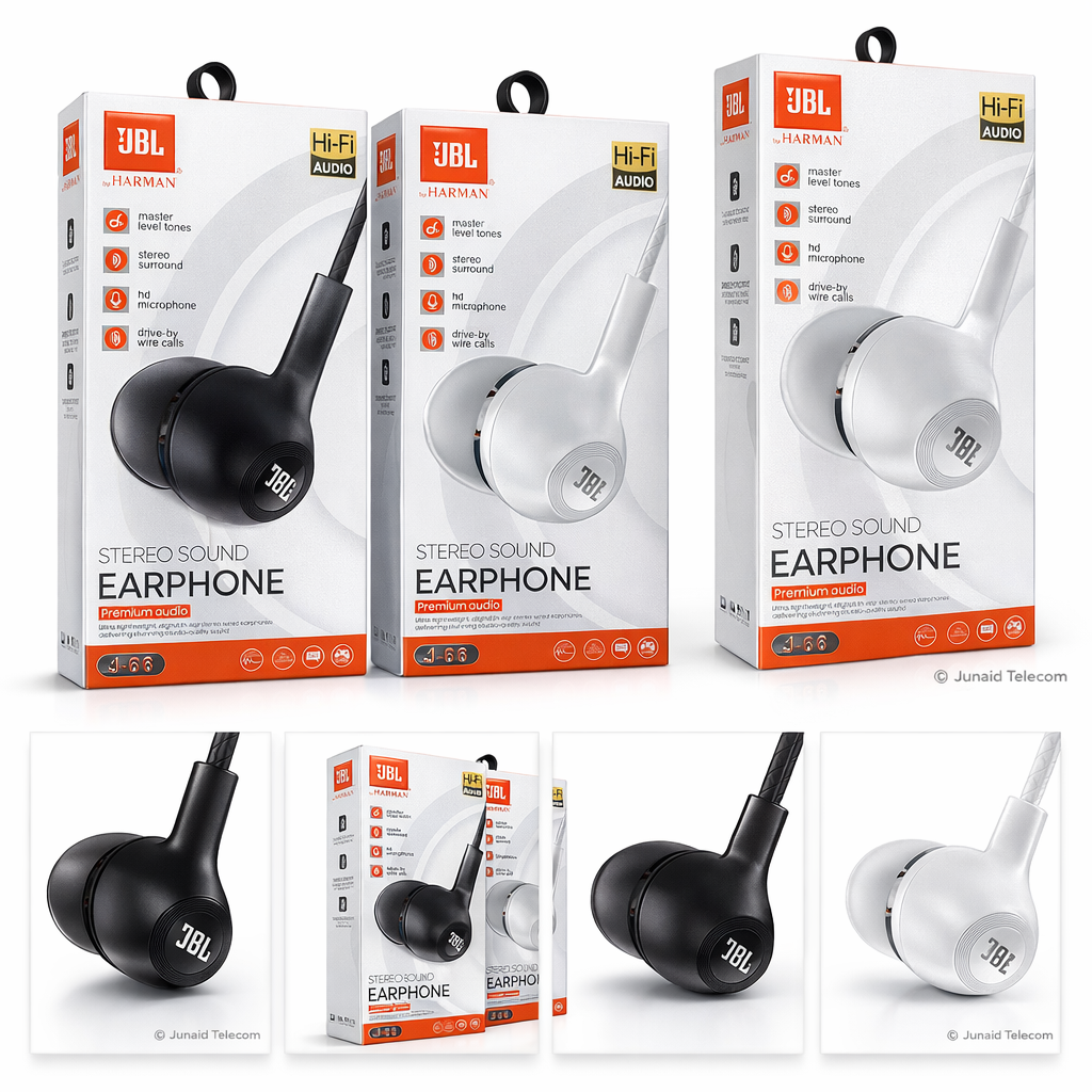 JBL Original Wired Earphones with Deep Bass and Clear Sound