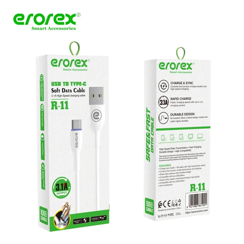 Erorex R-11 Fast Charging Data Cable | 3.1A QC 3.0