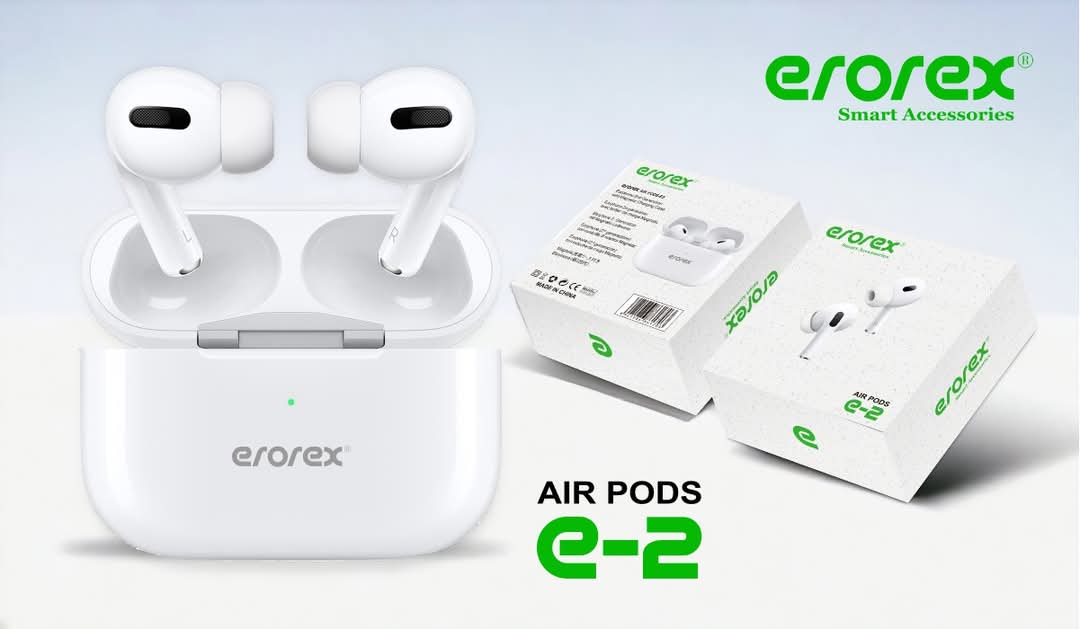 Erorex Air Pods E 2 Wireless Earphones with Magnetic Charging Case and Transparency Mode
