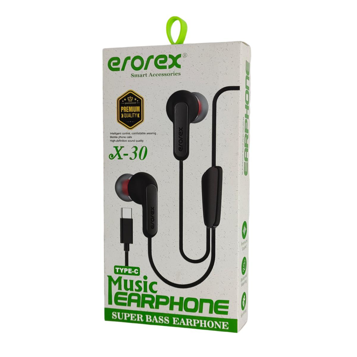 X 30 Wired Handsfree with High Quality Microphone 3.5mm and Type C DAC for Mobile Gaming and PC