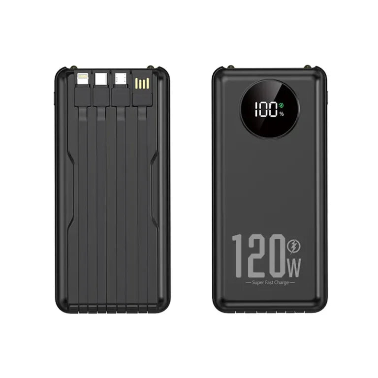 GLC K20 20000mAh Power Bank with LED Torch – 120W Fast Charging, 6 Outputs